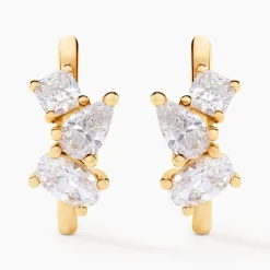 Créoles Shiny Garden Or Jaune Oxyde De Zirconium