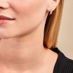 Créoles Shiny Garden Or Jaune Oxyde De Zirconium