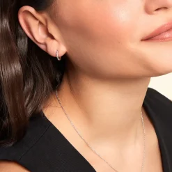 Créoles Shula Argent Blanc