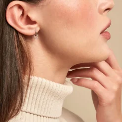 Créoles Sirkel Argent Blanc