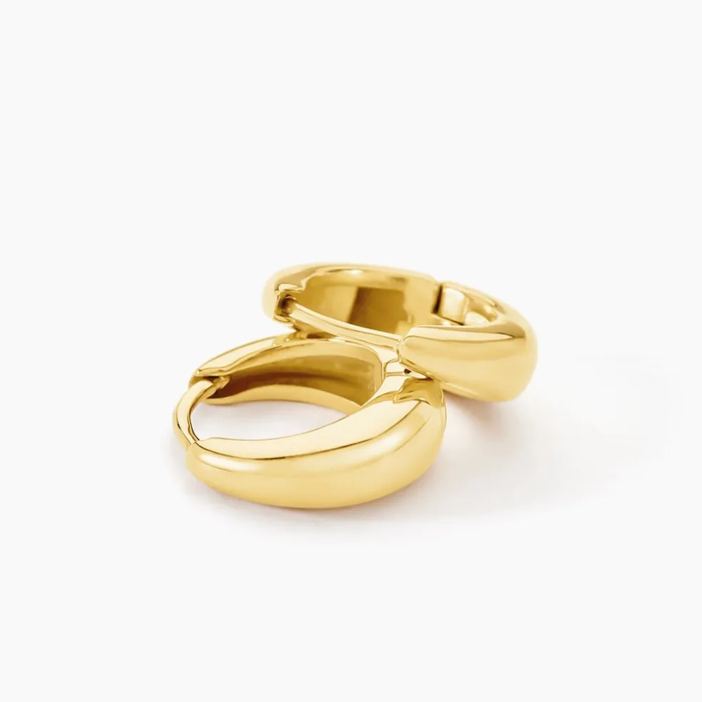 Créoles Skadi Acier Jaune