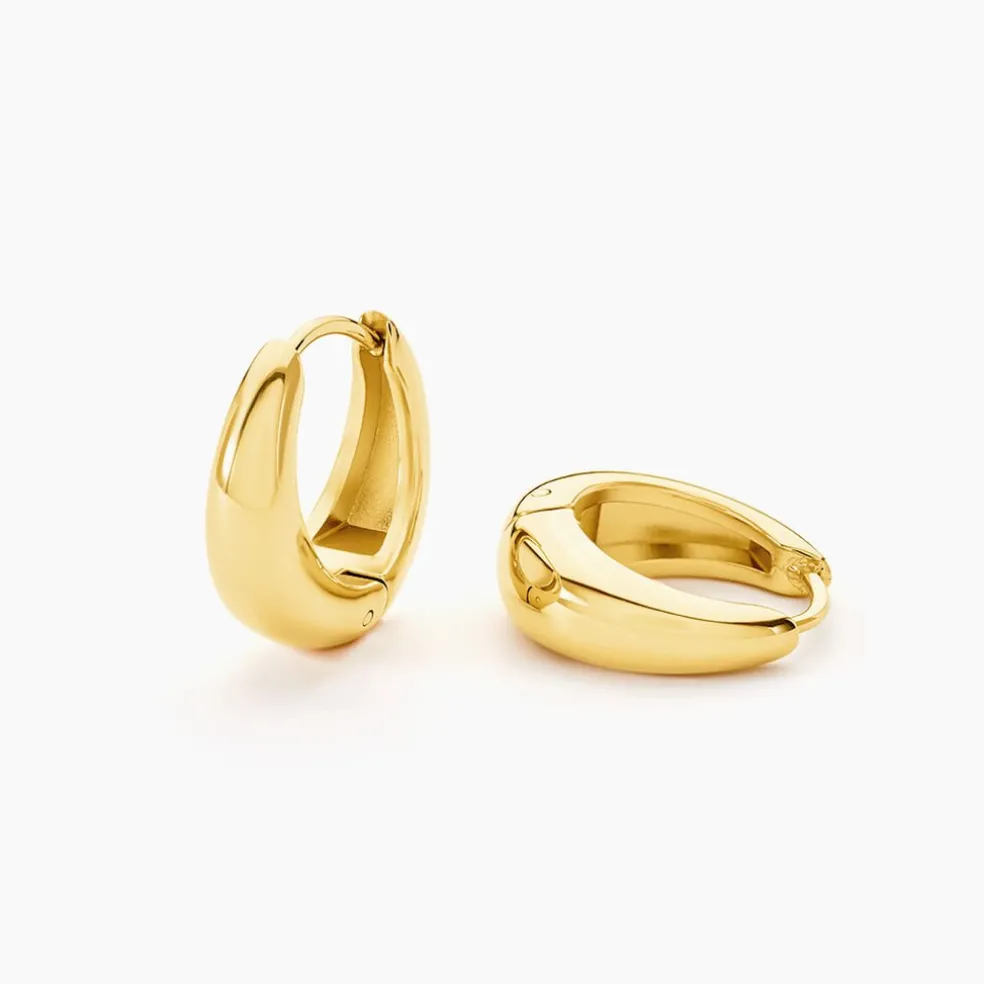 Créoles Skadi Acier Jaune