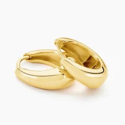 Créoles Skadi Acier Jaune