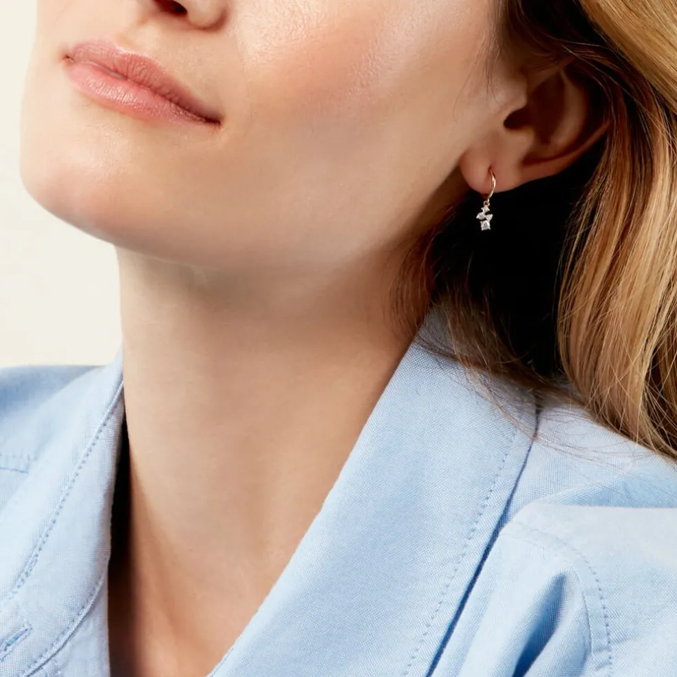 Créoles Sparkle Or Jaune Oxyde De Zirconium