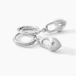 Créoles Spellia Argent Blanc