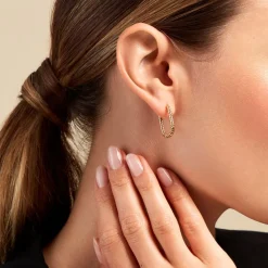 Créoles Spencer Acier Jaune