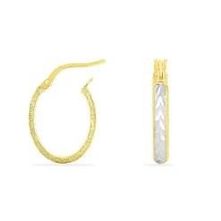 Créoles Sterala Or Jaune Strass