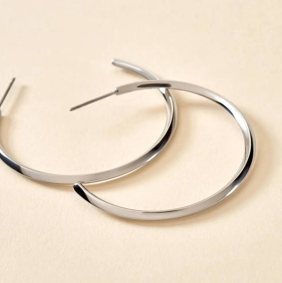 Créoles Tahaa Acier Blanc