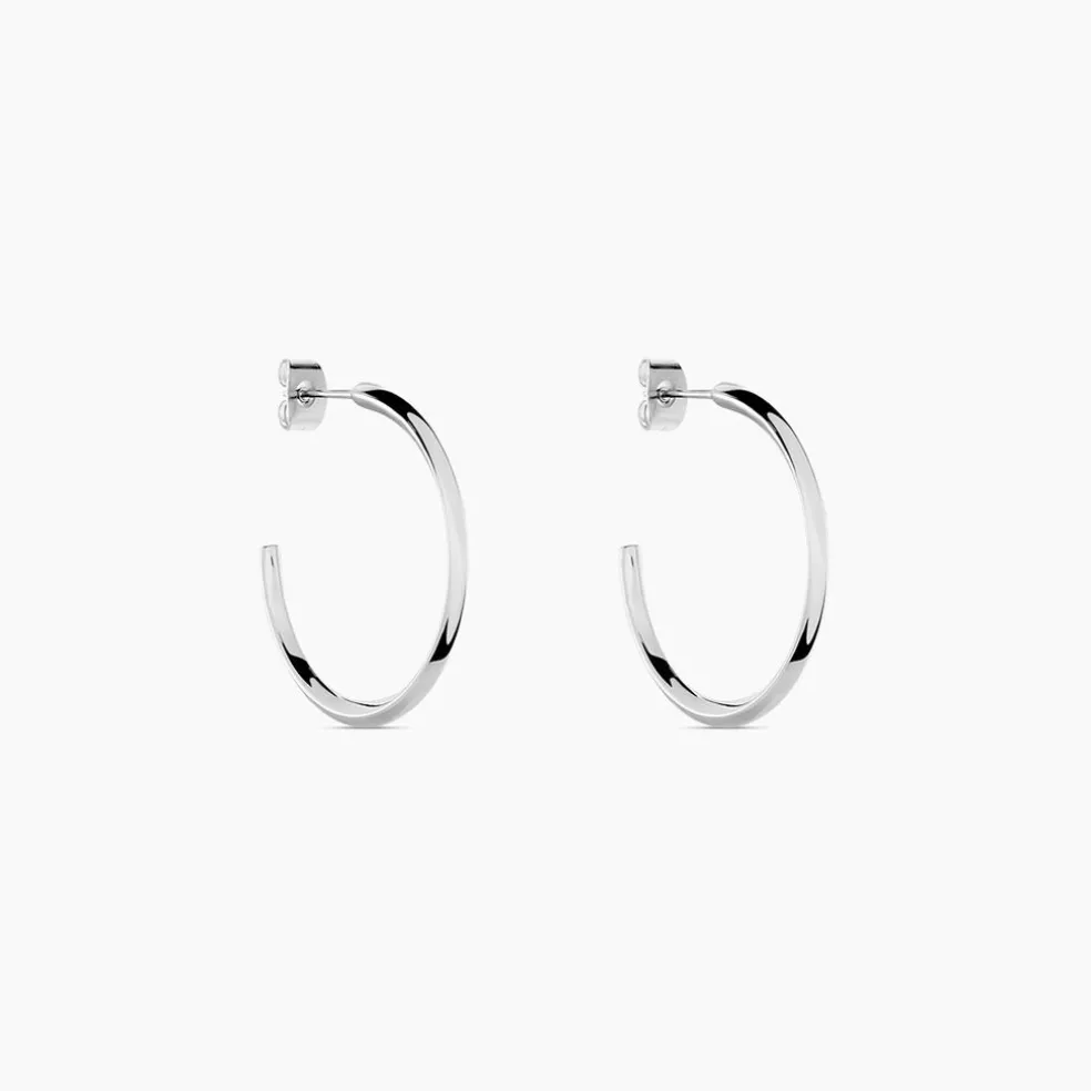 Créoles Tahaa Acier Blanc