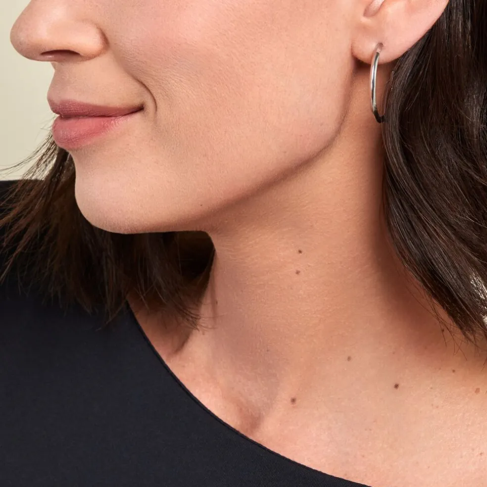 Créoles Tahaa Acier Blanc