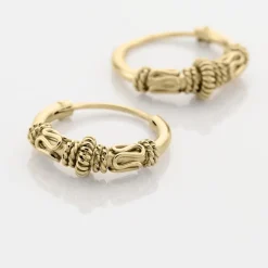 Créoles Tangerine Plaque Or Jaune