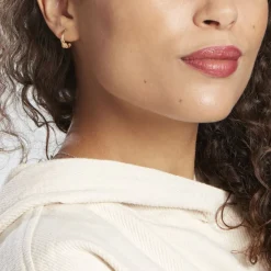 Créoles Tangerine Plaque Or Jaune