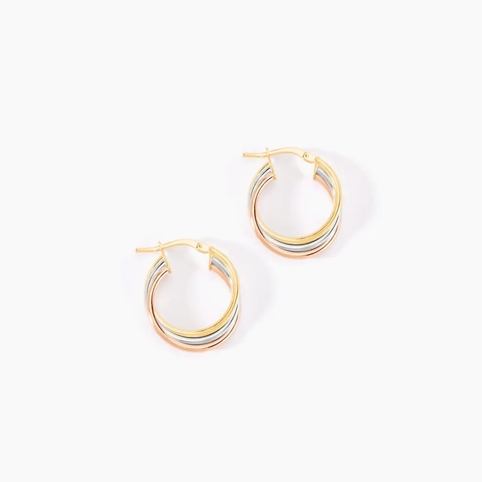 Créoles Tanya Or Tricolore