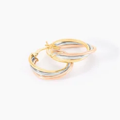 Créoles Tanya Or Tricolore