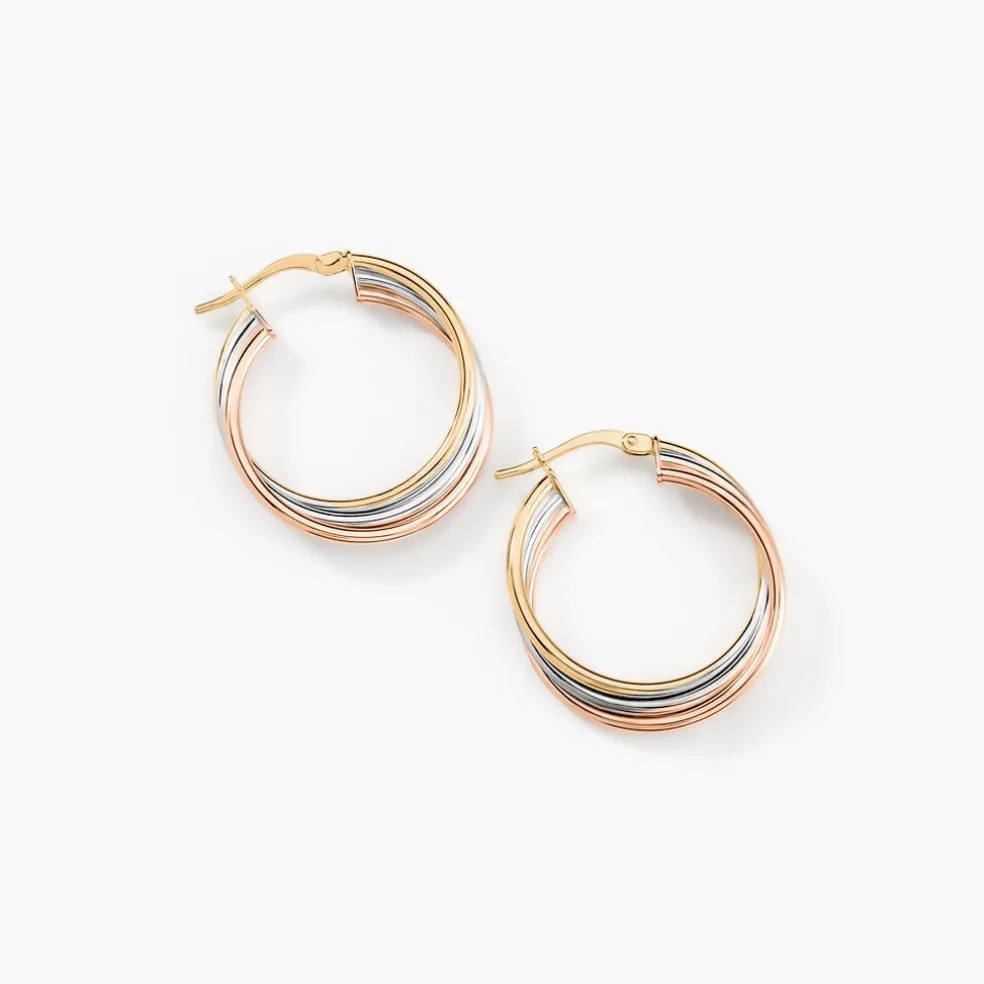 Créoles Tanya Or Tricolore