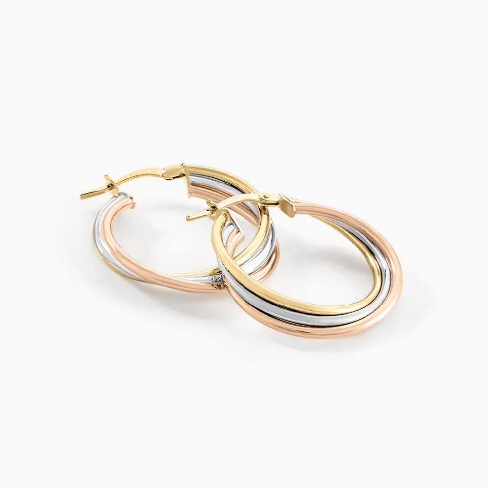 Créoles Tanya Or Tricolore