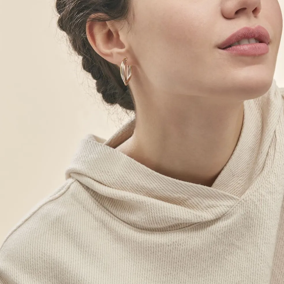 Créoles Tanya Or Tricolore