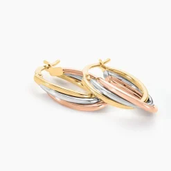 Créoles Tanya Or Tricolore