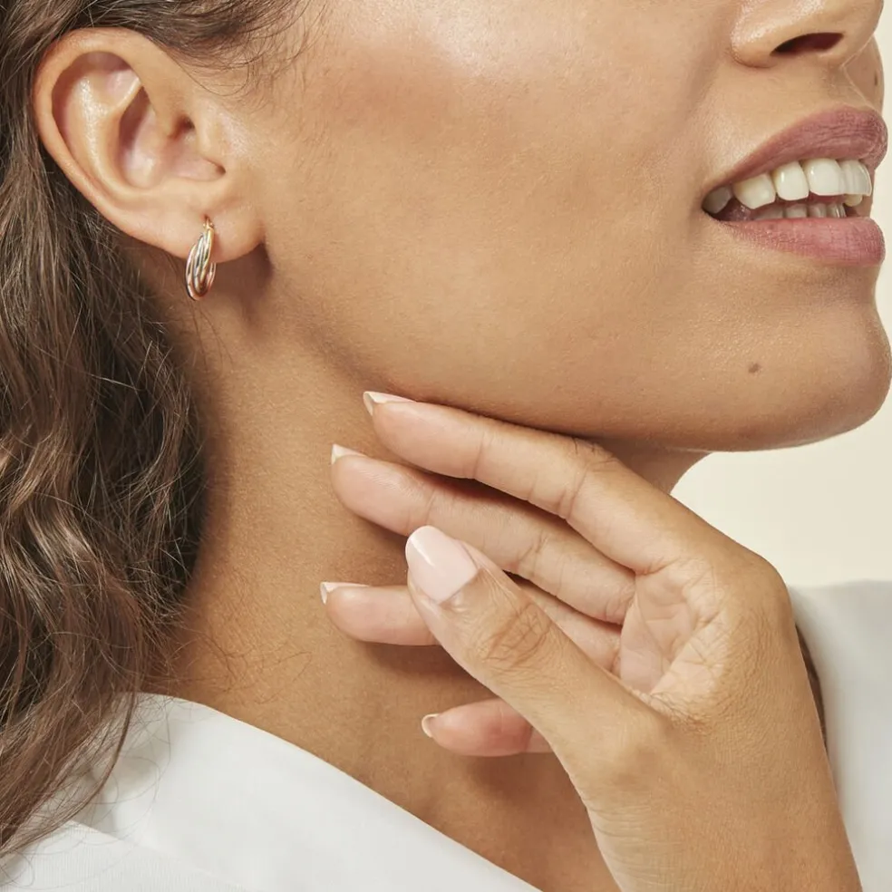 Créoles Tanya Or Tricolore