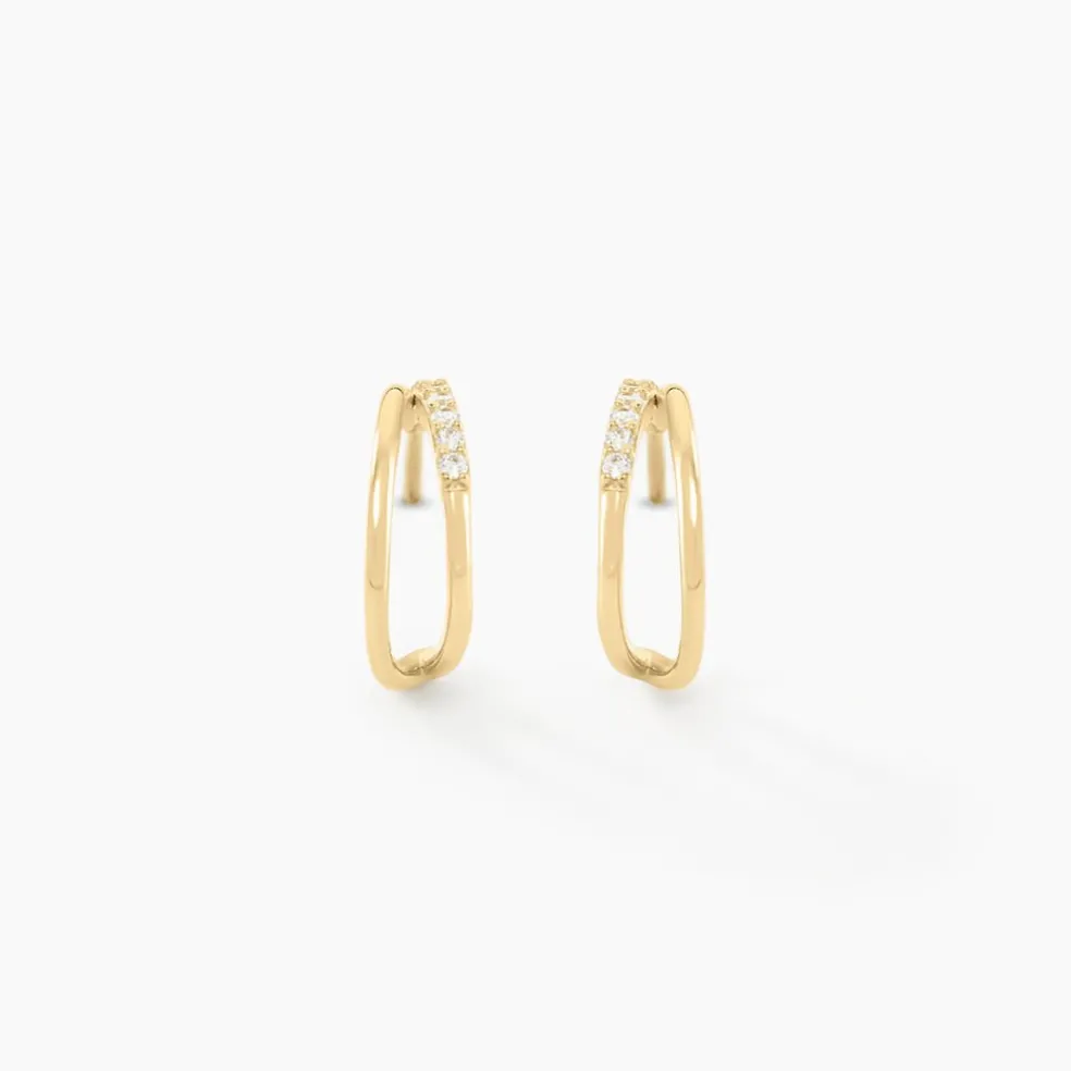 Créoles Tevye Or Jaune Oxyde De Zirconium