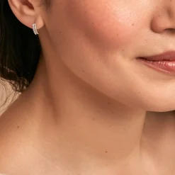 Créoles The Crown Or Blanc Oxyde De Zirconium