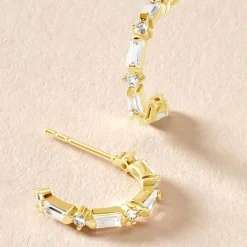 Créoles Tiara Or Jaune Oxyde De Zirconium