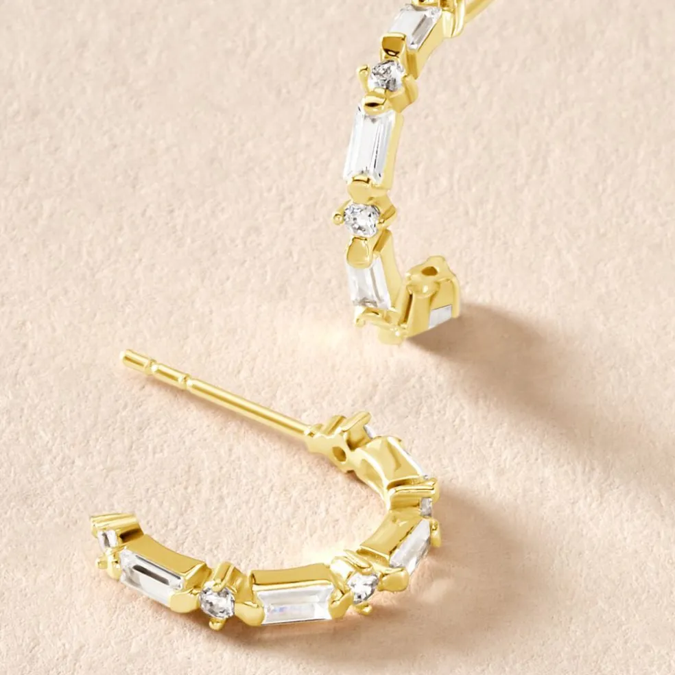 Créoles Tiara Or Jaune Oxyde De Zirconium