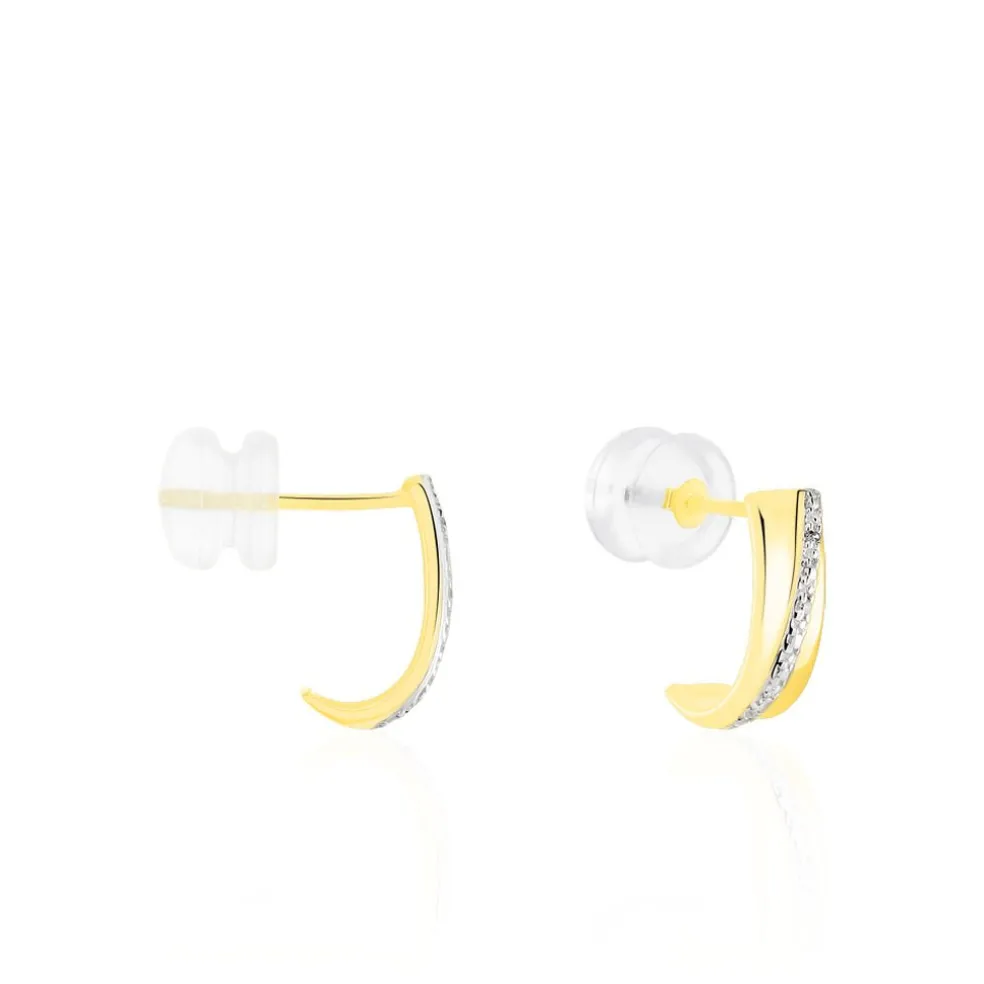 Créoles Timira Or Jaune Diamant