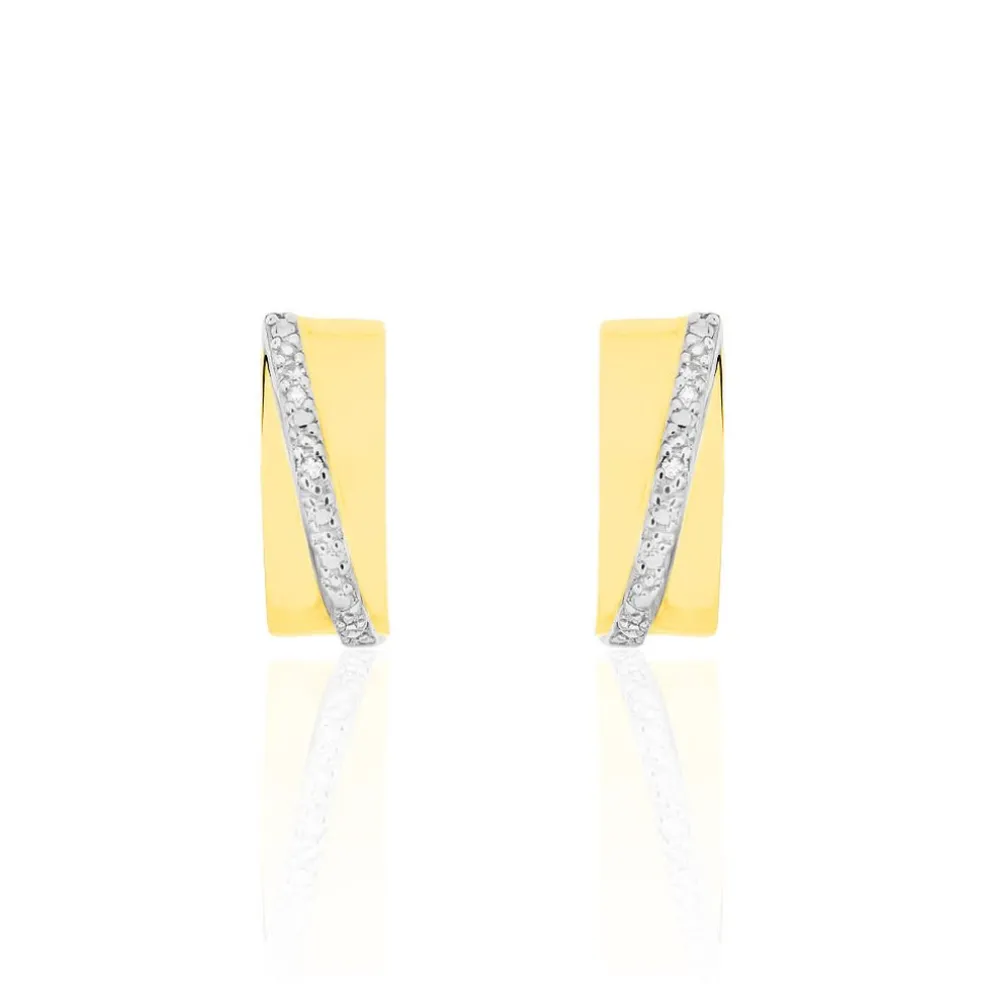 Créoles Timira Or Jaune Diamant