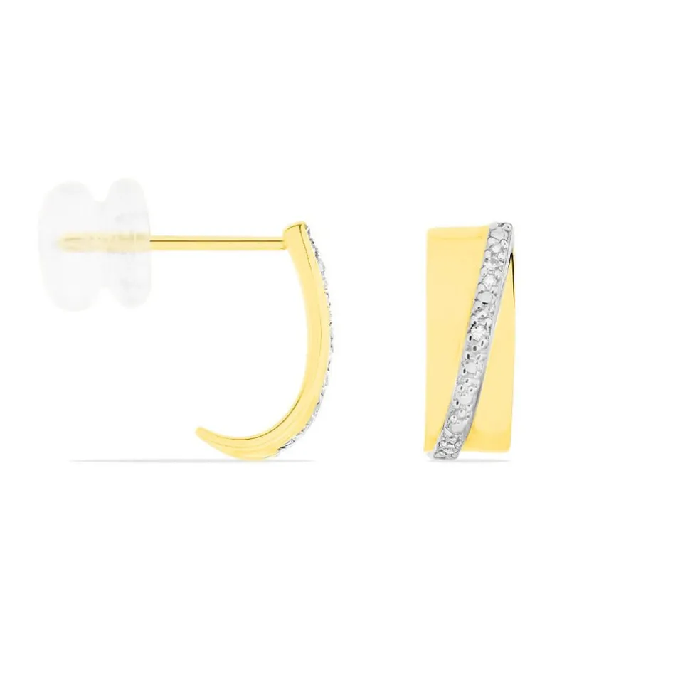 Créoles Timira Or Jaune Diamant