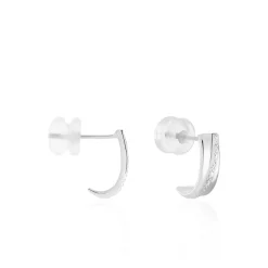 Créoles Timira Rondes Or Blanc Diamant