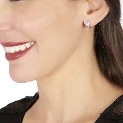 Créoles Timira Rondes Or Blanc Diamant