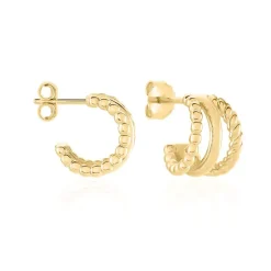 Créoles Timmy Plaqué Or Jaune