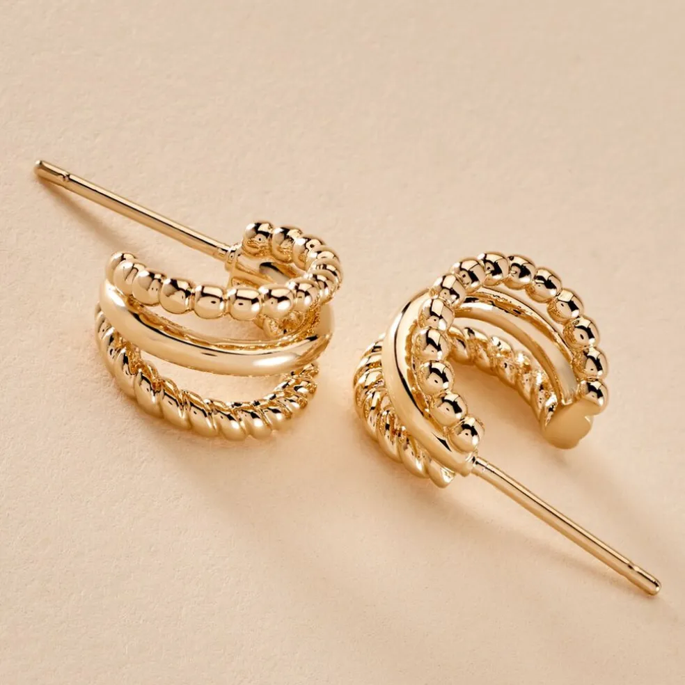 Créoles Timmy Plaqué Or Jaune