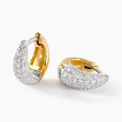 Créoles Tiwa Argent Bicolore Oxyde De Zirconium