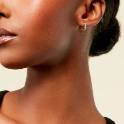 Créoles Twisted Plaque Or Jaune