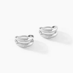 Créoles Two Argent Blanc