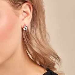 Créoles Two Argent Blanc