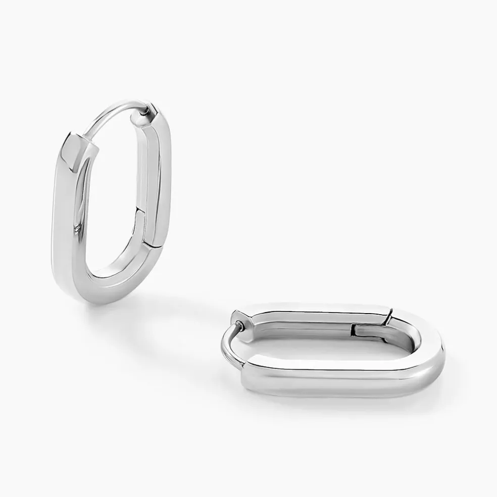 Créoles Urban Line Acier Blanc