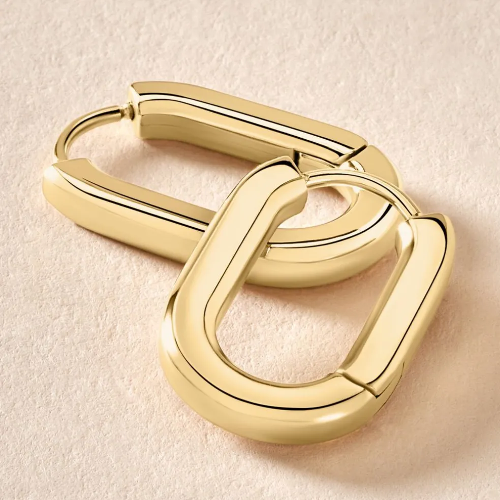 Créoles Urban Line Acier Doré