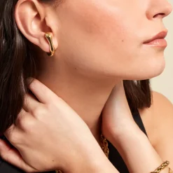 Créoles Valence Acier Jaune