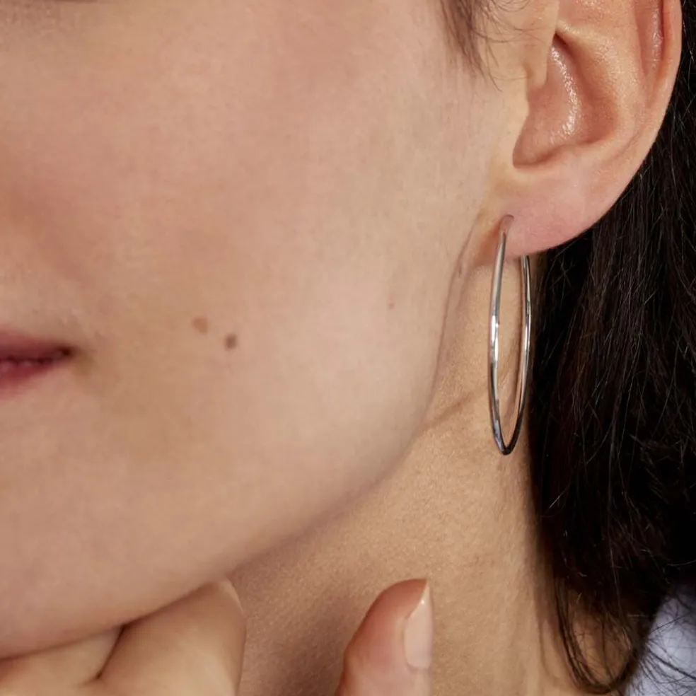 Créoles Valencina Or Blanc