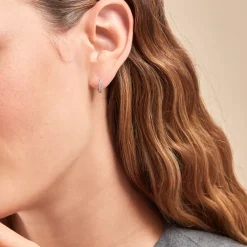 Créoles Yarina Argent Blanc Oxyde De Zirconium