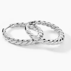 Créoles Ysanne Argent Blanc