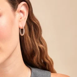 Créoles Ysanne Argent Blanc