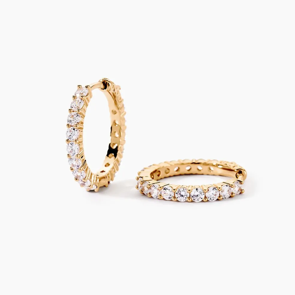 Créoles Zoelia Plaqué Or Jaune Oxyde De Zirconium