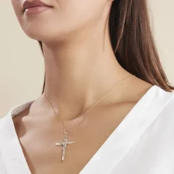 DAMIAN KREUZ 2 Unisex Anhänger Gold 375 (9 Karat) Christus