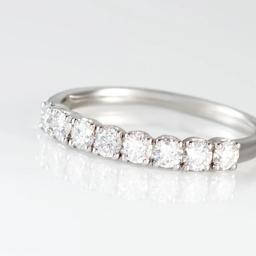 Demi Alliance Eloise Platine Blanc Diamant