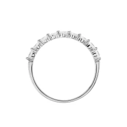 Demi Alliance Or Blanc Eclat D'etoile Oxyde De Zirconium