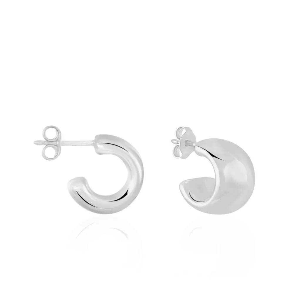 Demi Creoles Argent Blanc Cyrilla